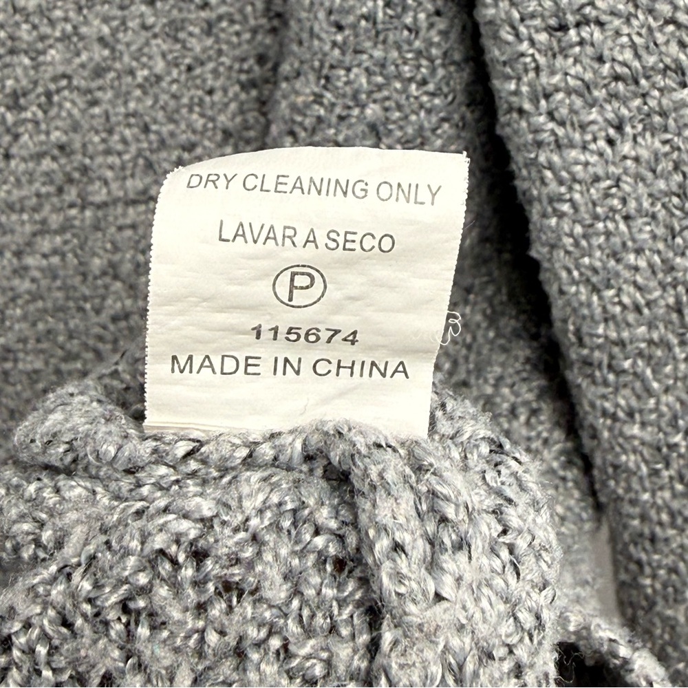 Marled Popcorn Knit Pink Clover Gray Crew Neck Pullover Sweater XL Extra Large - Picture 6 of 10